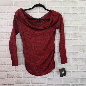 IZ Red Off Shoulder Top Size L NWT